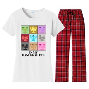 In My Hanukkah Era Ugly Jewish Xmas Funny Christmas Hanukkah Women's Flannel Pajama Set