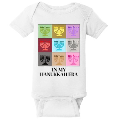 In My Hanukkah Era Ugly Jewish Xmas Funny Christmas Hanukkah Baby Bodysuit