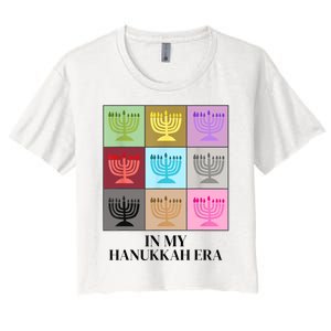 In My Hanukkah Era Ugly Jewish Xmas Funny Christmas Hanukkah Women's Crop Top Tee