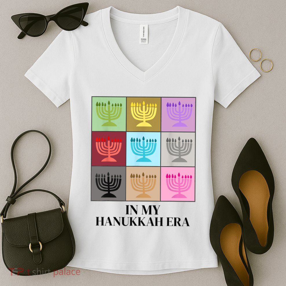 In My Hanukkah Era Ugly Jewish Xmas Funny Christmas Hanukkah Women's V-Neck T-Shirt