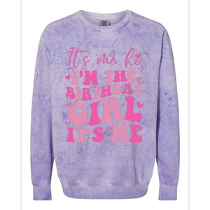 Its Me Hi IM The Birthday Girl Its Me Birthday Party Colorblast Crewneck Sweatshirt