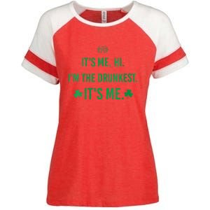 It's Me. Hi. I'm The Drunkest. It's Me. Humor Patrick Day Enza Ladies Jersey Colorblock Tee