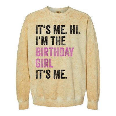 Its Me Hi Im The Birthday Colorblast Crewneck Sweatshirt