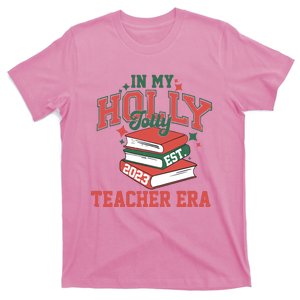 In My Holly Jolly Teacher Era Trendy Christmas T-Shirt