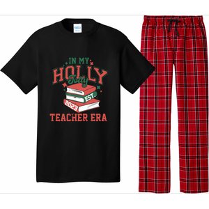 In My Holly Jolly Teacher Era Funny Christmas Pajama Set