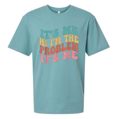 Its Me Hi I'm The Problem Its Me Groovy Retro Sueded Cloud Jersey T-Shirt