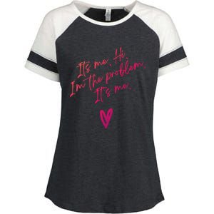 Its Me Hi Im The Problem With Heart Trendy Clothing Gift Enza Ladies Jersey Colorblock Tee