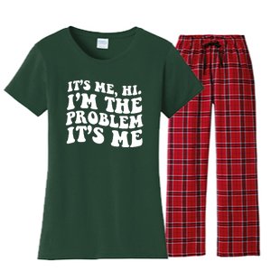 It's Me Hi I'm The Problem It's Me Funny Saying Women's Flannel Pajama Set