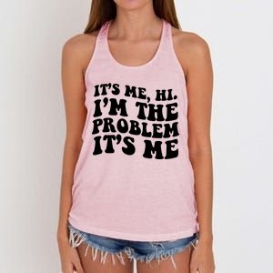 It's Me Hi I'm The Problem It's Me Funny Saying Women's Knotted Racerback Tank