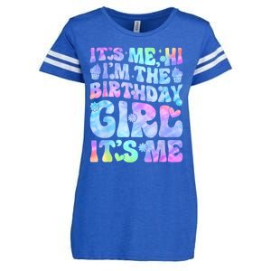 Its Me Hi Im The Birthday Girl Its Me Groovy Enza Ladies Jersey Football T-Shirt