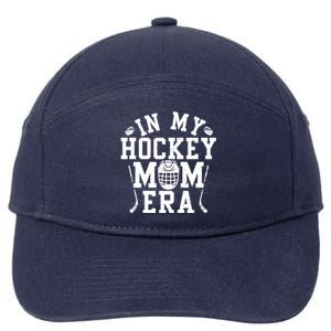 In My Hockey Mom Era Retro Ice Hockey Mom Mama Mothers Day Gift 7-Panel Snapback Hat