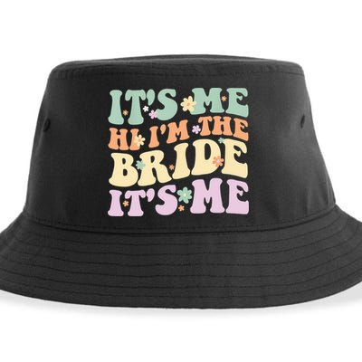 It's Me Hi I'm The Bride It's Me Funny Quotes Bride Sustainable Bucket Hat