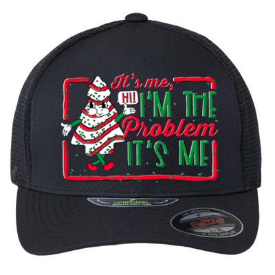 It's Me Hi I'm The Problem It's Me Christmas Tree Cake  Flexfit Unipanel Trucker Cap