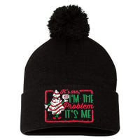 It's Me Hi I'm The Problem It's Me Christmas Tree Cake  Pom Pom 12in Knit Beanie