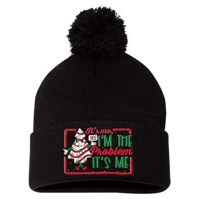 It's Me Hi I'm The Problem It's Me Christmas Tree Cake  Pom Pom 12in Knit Beanie