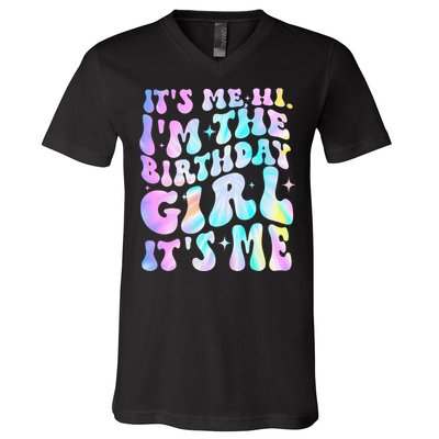 ItS Me Hi IM Birthday Girl ItS Me Groovy V-Neck T-Shirt