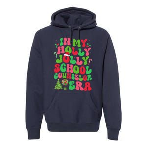 In My Holly Xmas Jolly School Counselor Era Christmas Team Premium Hoodie