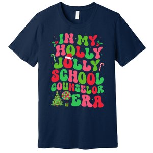 In My Holly Xmas Jolly School Counselor Era Christmas Team Premium T-Shirt