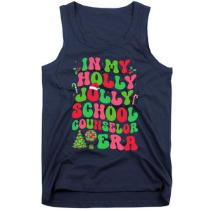 In My Holly Xmas Jolly School Counselor Era Christmas Team Tank Top