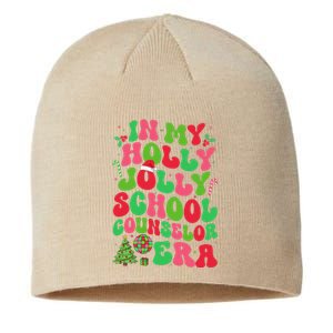 In My Holly Xmas Jolly School Counselor Era Christmas Team Sustainable Beanie