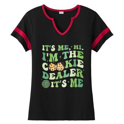 Its Me Hi Im The Cookie Dealer Scout Troop Scouting Ladies Halftime Notch Neck Tee