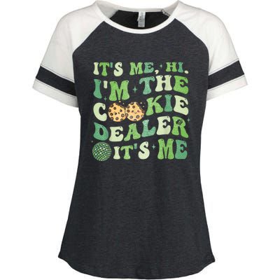 Its Me Hi Im The Cookie Dealer Scout Troop Scouting Enza Ladies Jersey Colorblock Tee