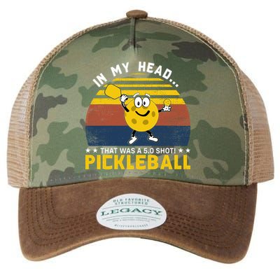 In My Head Funny Pickleball Legacy Tie Dye Trucker Hat