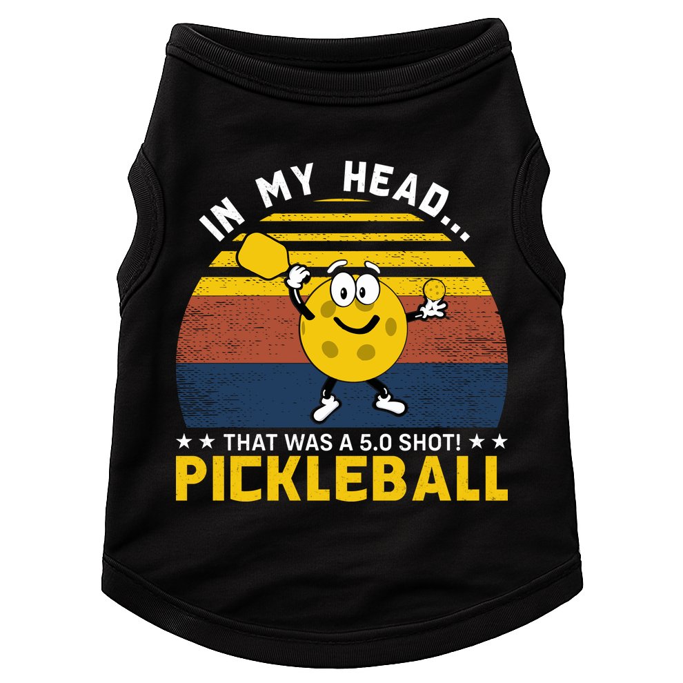 In My Head Funny Pickleball Doggie Tank