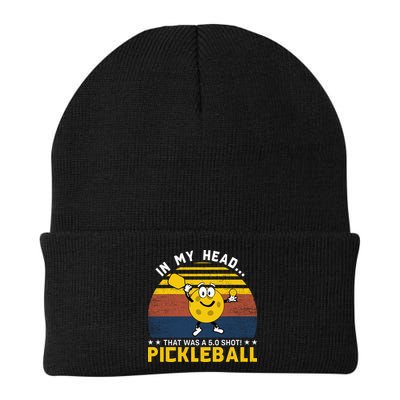 In My Head Funny Pickleball Beanie
