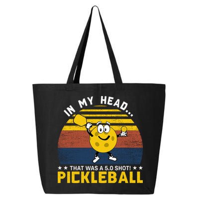 In My Head Funny Pickleball 25L Jumbo Tote