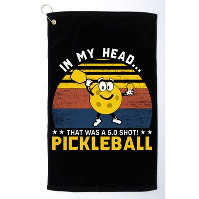 In My Head Funny Pickleball Golf Towel