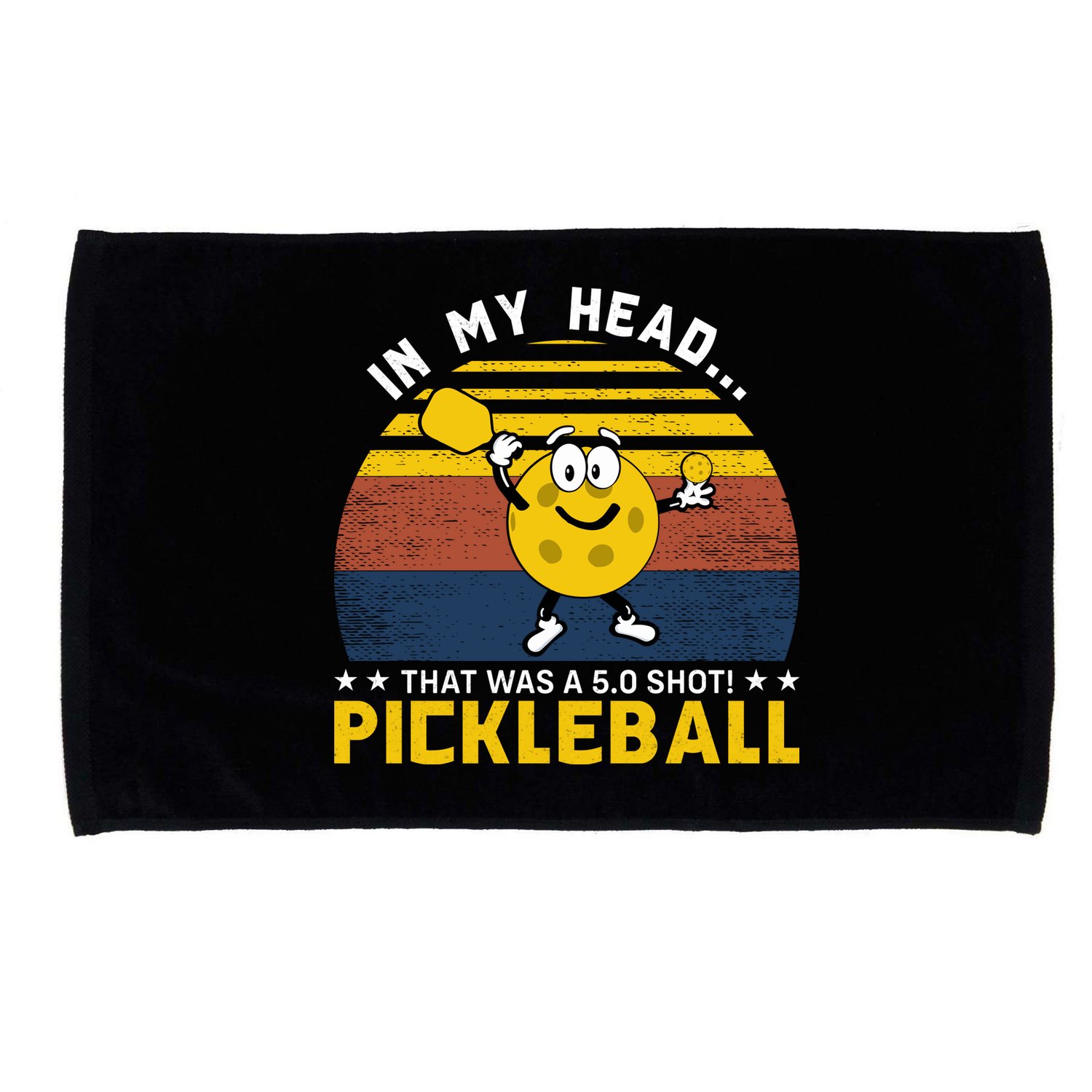 In My Head Funny Pickleball Microfiber Hand Towel