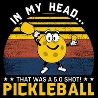 In My Head Funny Pickleball Women's Crop Top Tee