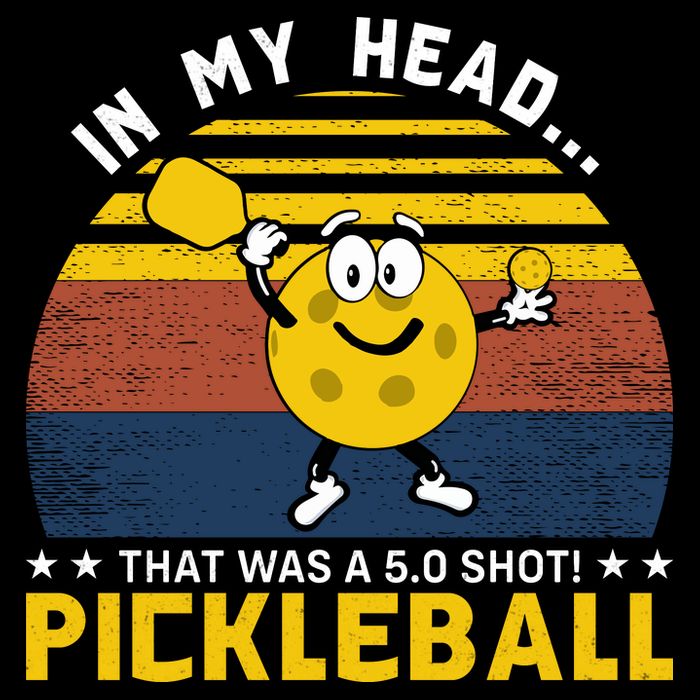 In My Head Funny Pickleball Women's Crop Top Tee