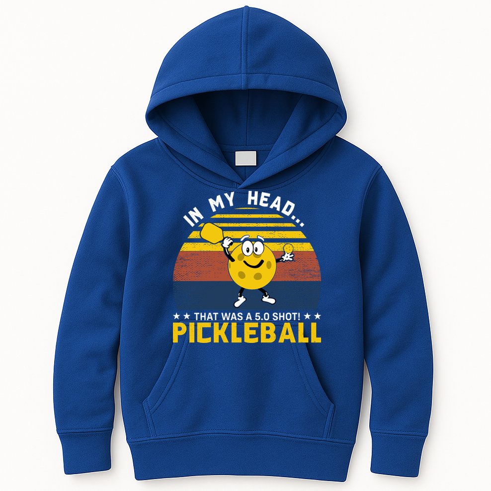 In My Head Funny Pickleball Kids Hoodie