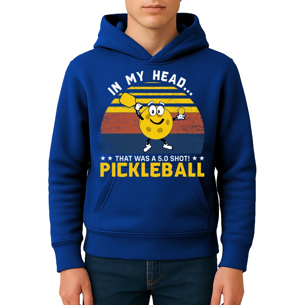 In My Head Funny Pickleball Kids Hoodie