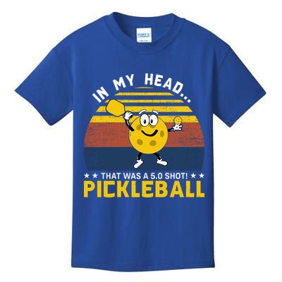 In My Head Funny Pickleball Kids T-Shirt