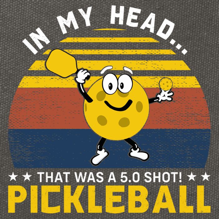 In My Head Funny Pickleball Cotton Canvas Backpack