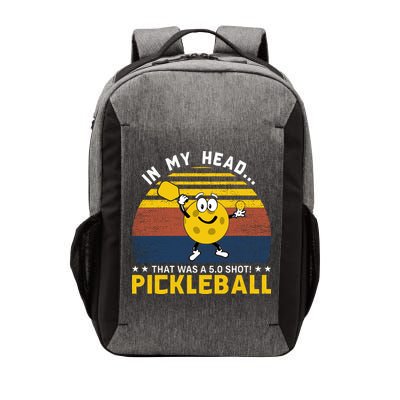 In My Head Funny Pickleball Vector Backpack