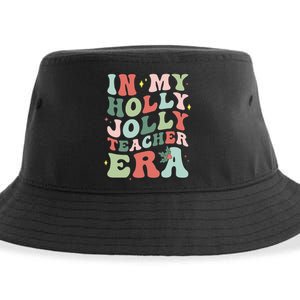 In My Holly Xmas Jolly Teacher Era Christmas  Sustainable Bucket Hat