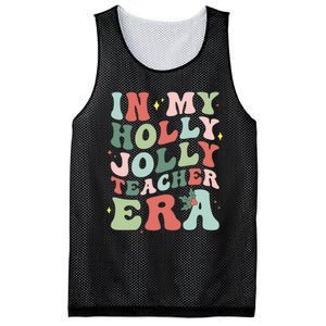 In My Holly Xmas Jolly Teacher Era Christmas  Mesh Reversible Basketball Jersey Tank