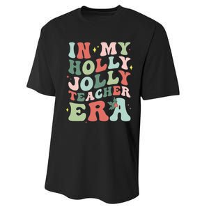 In My Holly Xmas Jolly Teacher Era Christmas  Performance Sprint T-Shirt