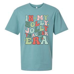 In My Holly Xmas Jolly Teacher Era Christmas  Sueded Cloud Jersey T-Shirt