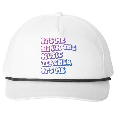 It’S Me Hi I’M The Music Teacher It’S Me Funny Teacher Cool Gift Snapback Five-Panel Rope Hat