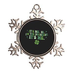 It's Me. Hi. I'm The Drunkest. It's Me. Groovy Patrick's Day Metallic Star Ornament