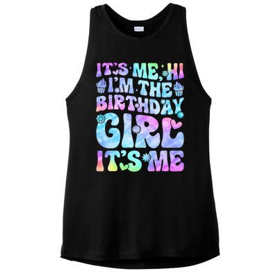 Its Me Hi Im The Birthday Girl Its Me Ladies PosiCharge Tri-Blend Wicking Tank