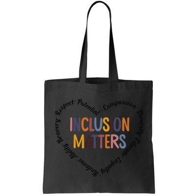 Inclusion Matters Heart Positive Diversity Kindness Matter Bag