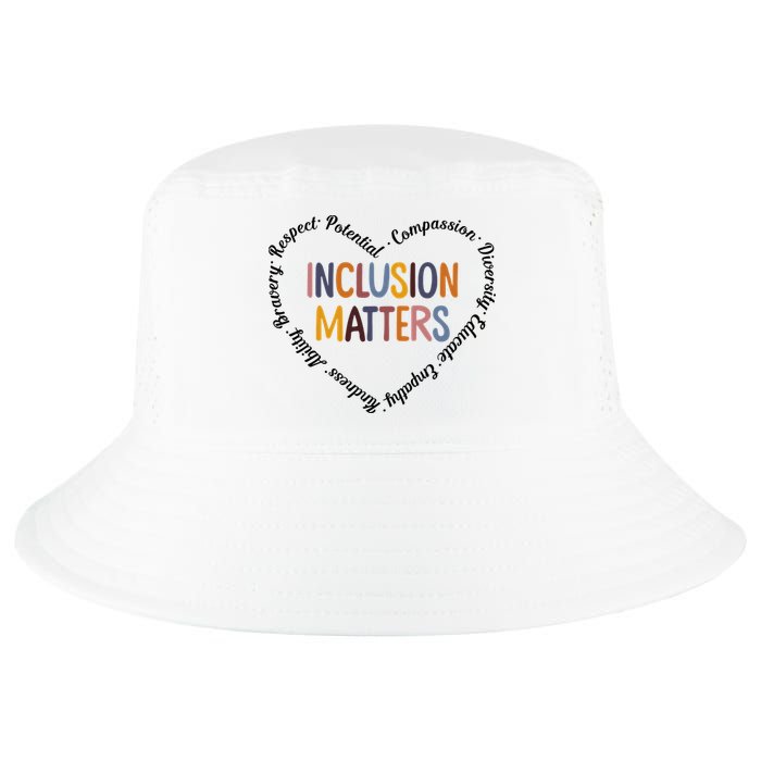 Inclusion Matters Heart Positive Diversity Kindness Matter Cool Comfort Performance Bucket Hat
