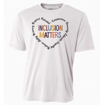 Inclusion Matters Heart Positive Diversity Kindness Matter Cooling Performance Crew T-Shirt