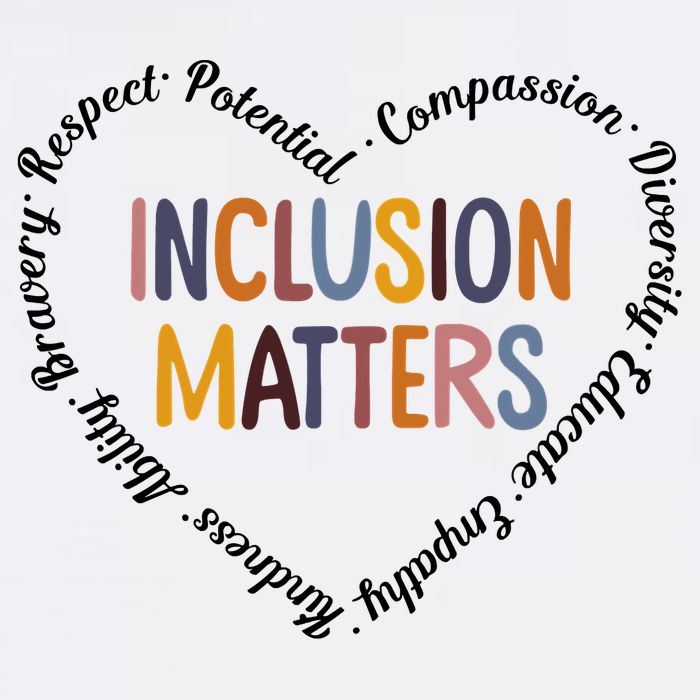 Inclusion Matters Heart Positive Diversity Kindness Matter Button